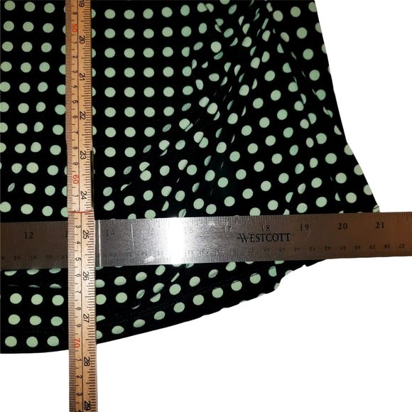 Alfani Tank Top Black with Green Polka Dots - Picture 11 of 11